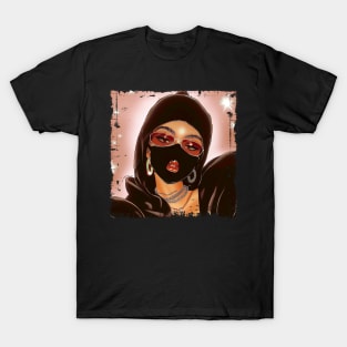 Badass Baddie with Mask T-Shirt